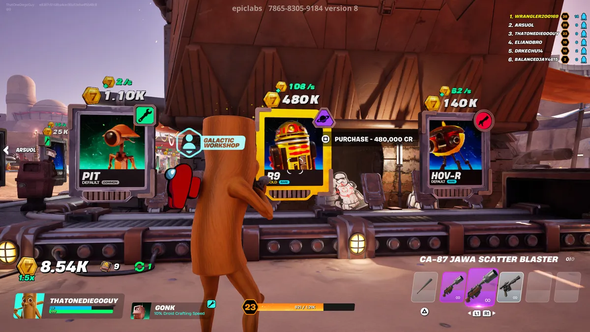 Your droid factory setup determines your earning potential