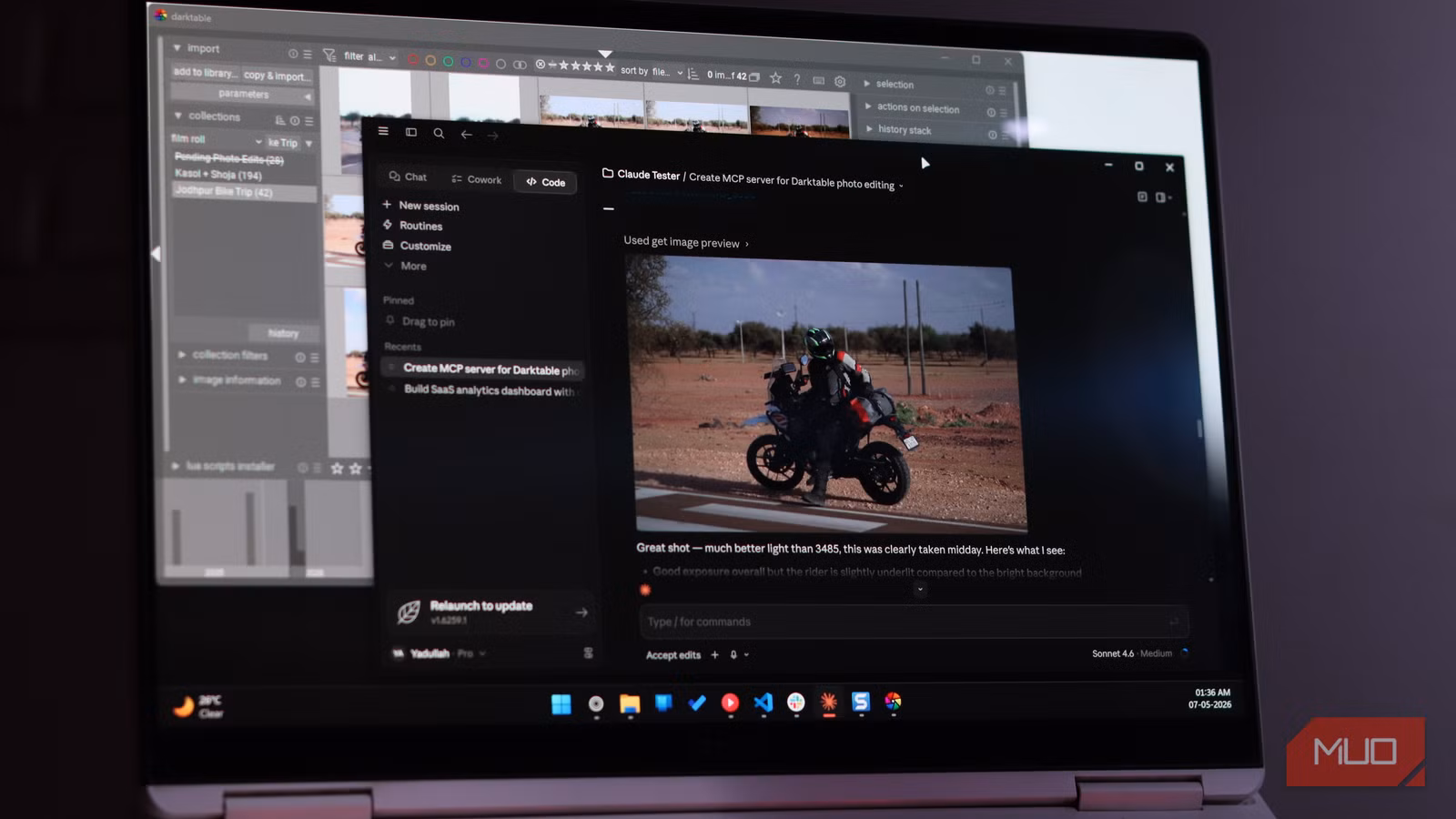 How to Use Claude to Edit Photos in Darktable