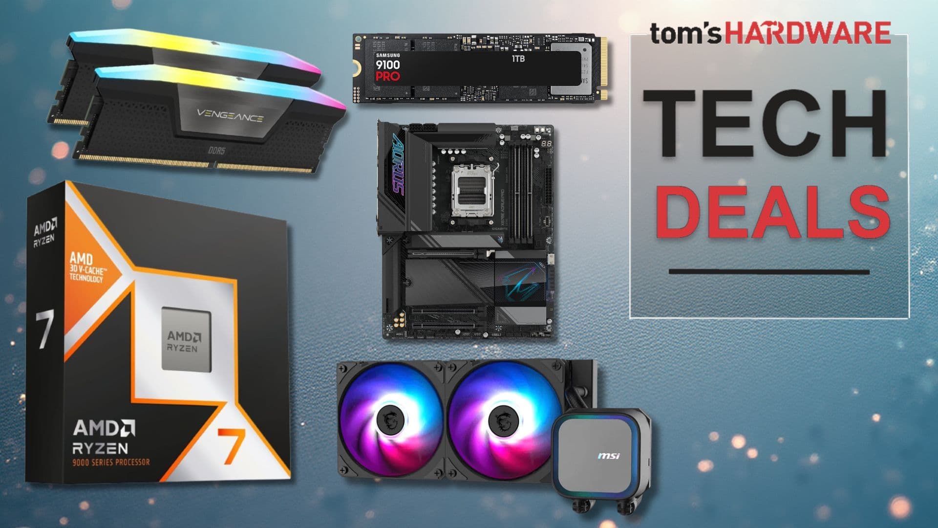 Newegg AM5 Bundle Drops $558: 9850X3D, X870E, SSD, RAM for $1,215