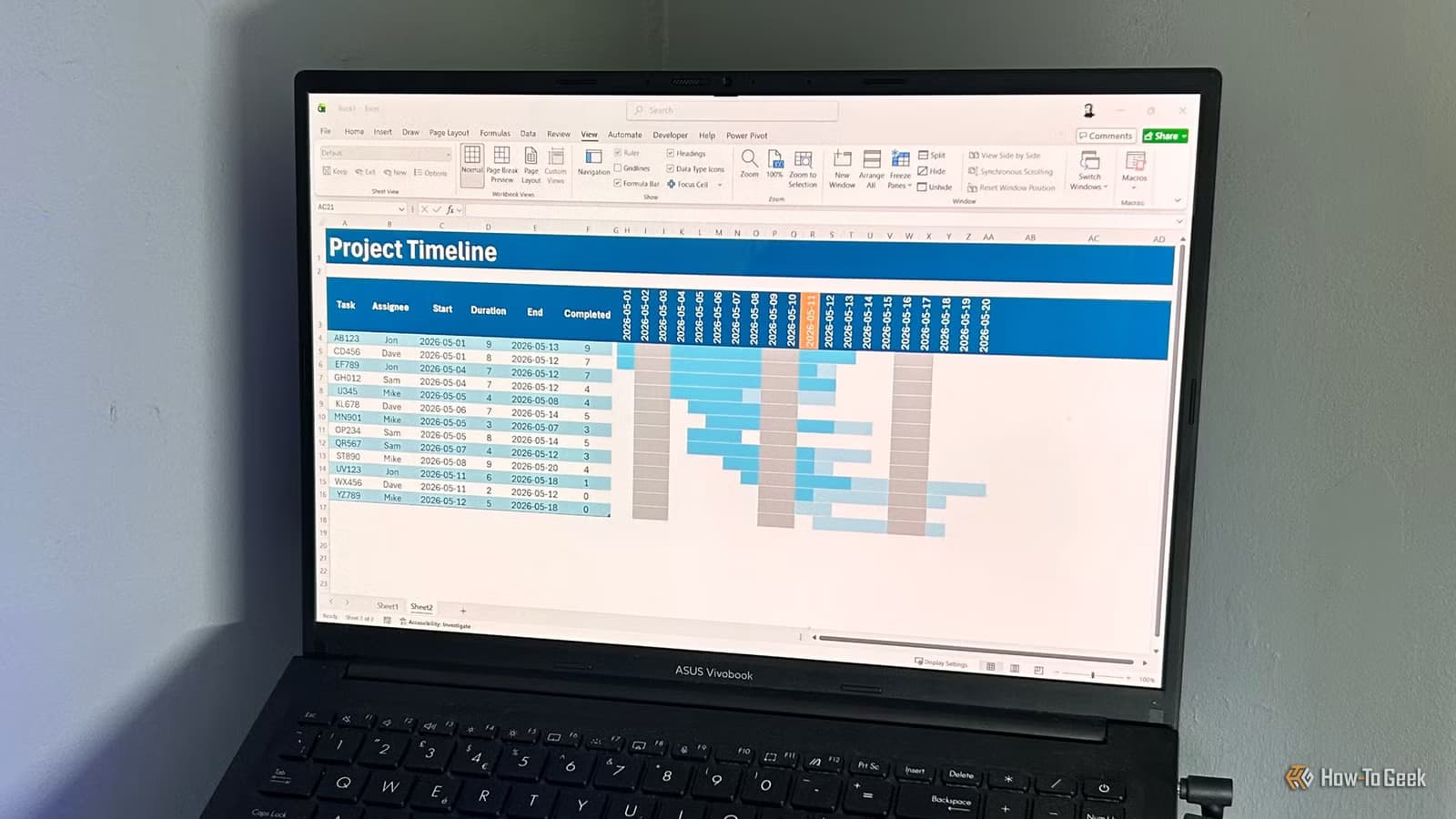 Build a Dynamic Gantt Chart in Excel Without Add-Ins