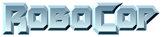 RoboCop's logo features extreme V-shaped terminals and heavy embossing