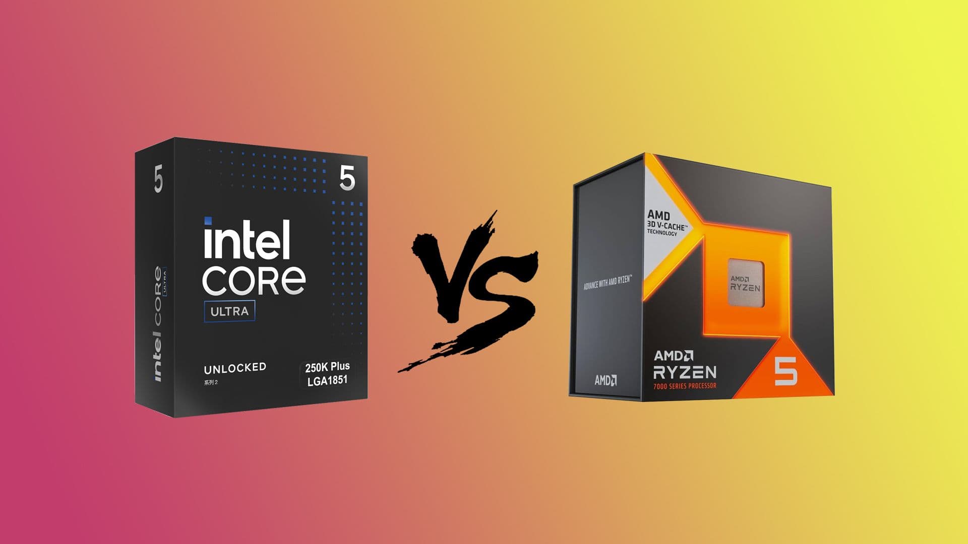 Intel Core Ultra 5 250K Plus vs AMD Ryzen 5 7600X3D