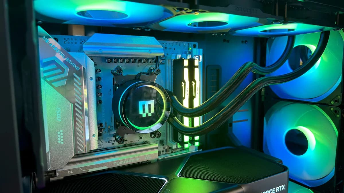The MG-1 Mk.II interior showcases Maingear's cable routing approach
