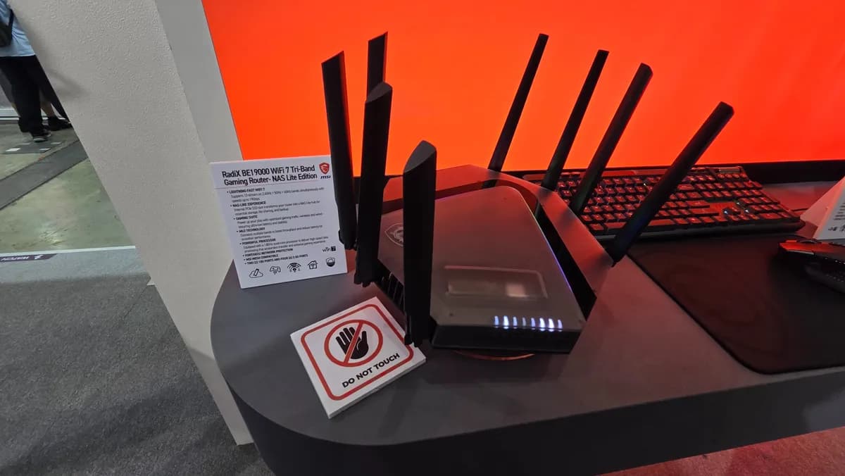 The RadiX BE19000 features a translucent hexagonal design with eight antennas
