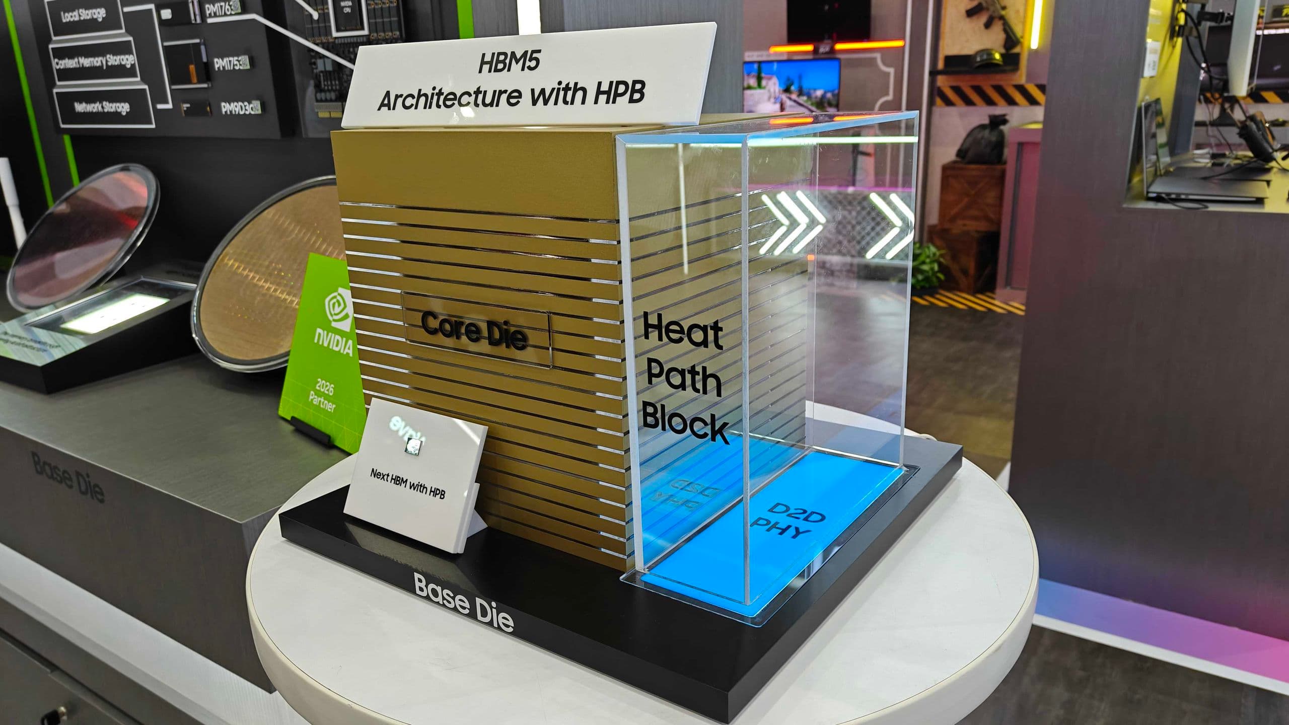 Samsung Shows HBM5 Mockup With Heat Path Block Cooling