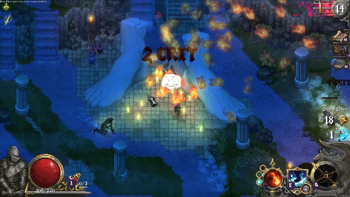 Rune-stacked fireballs can cover the entire battlefield in flames