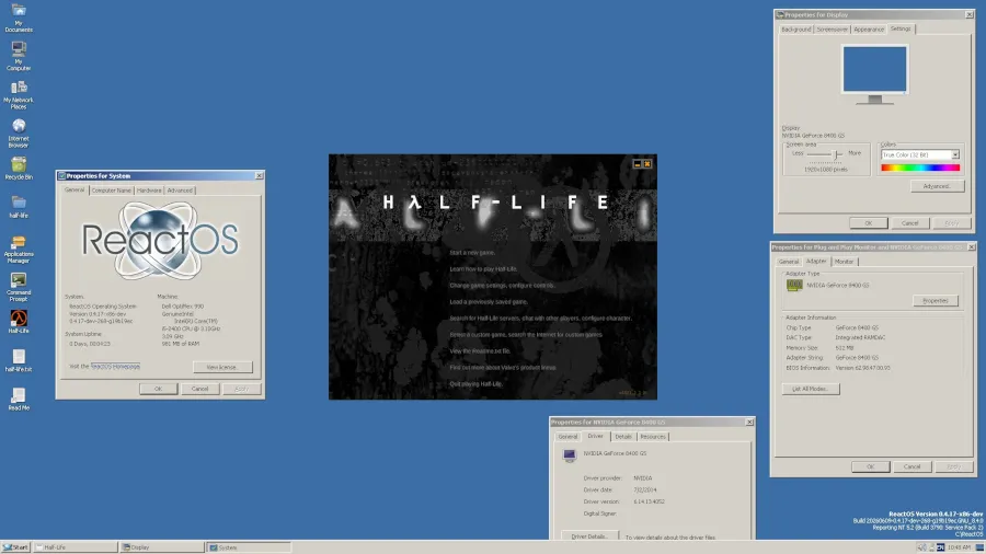 ReactOS runs Half-Life on real hardware after 28 years