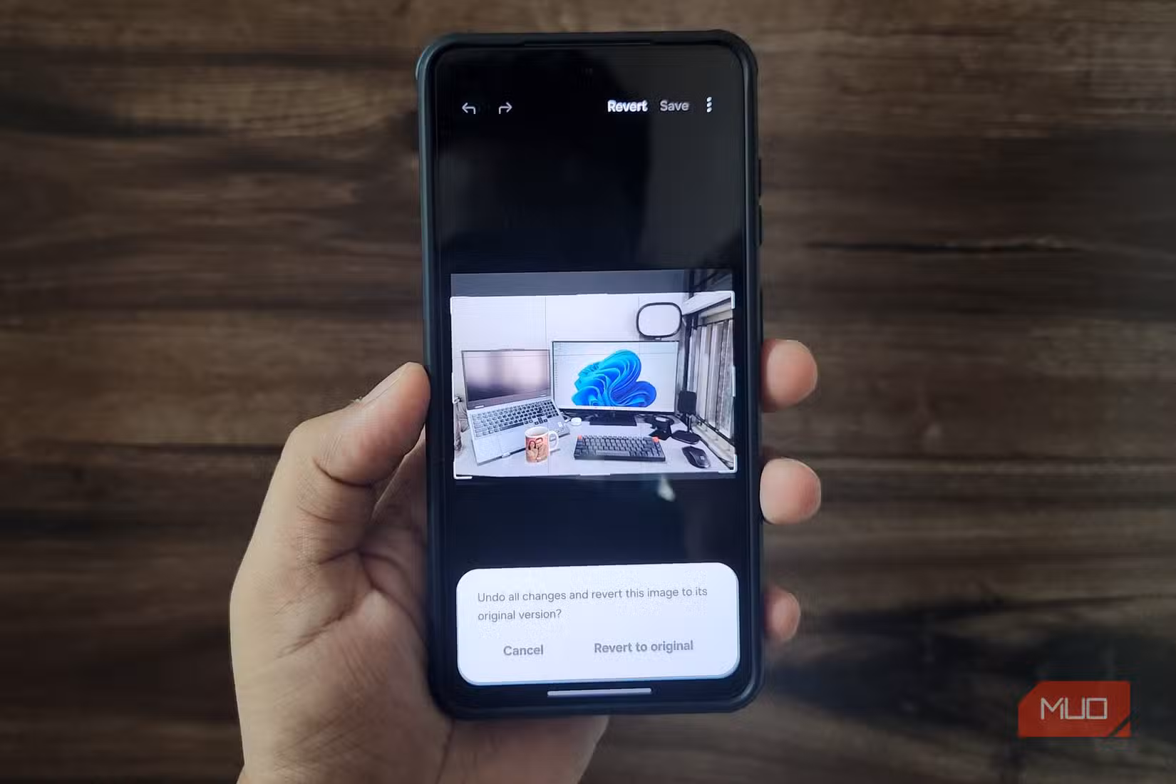 Undo edits on Android phone