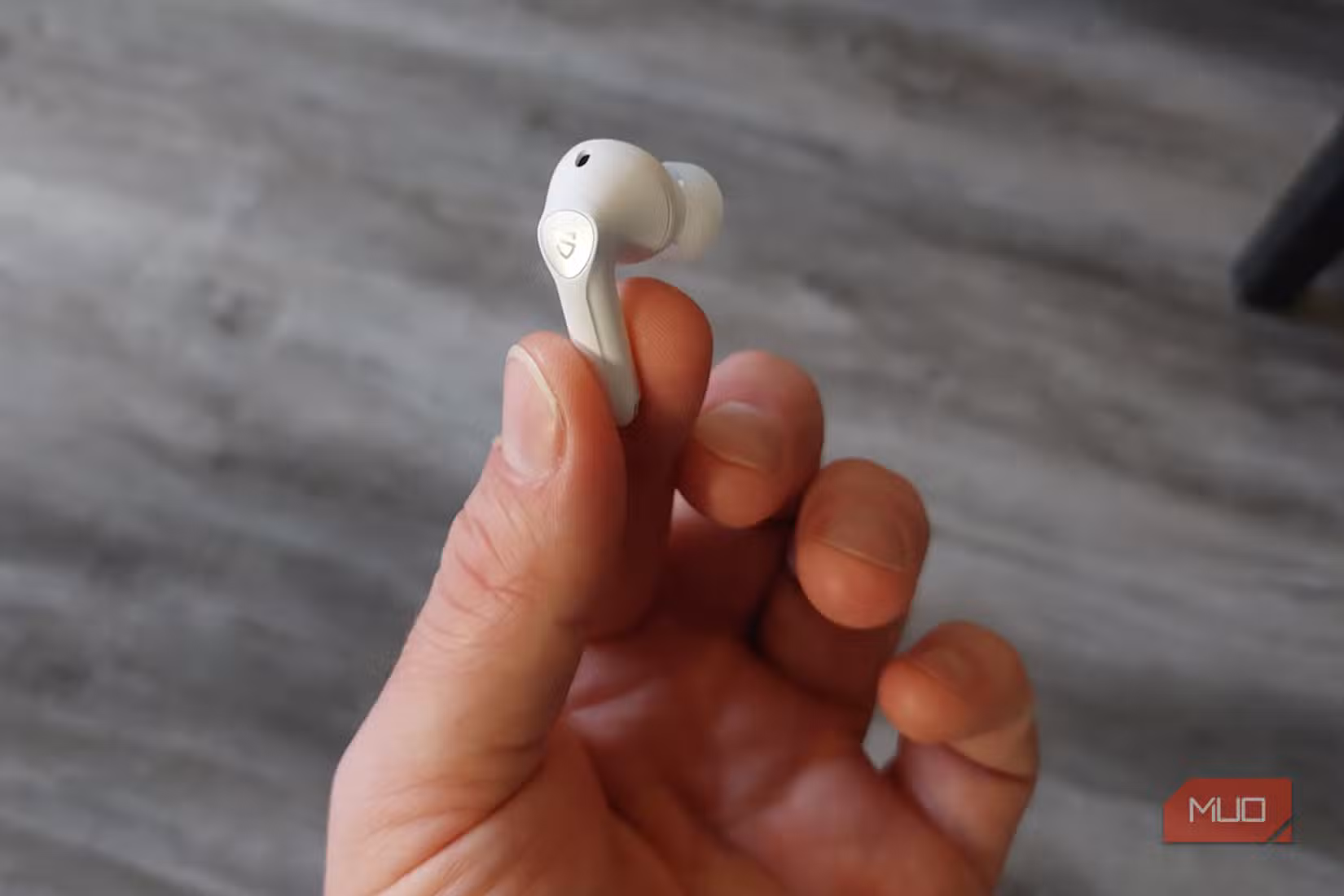 SoundPEATS Air4 Pro earbud in hand-1