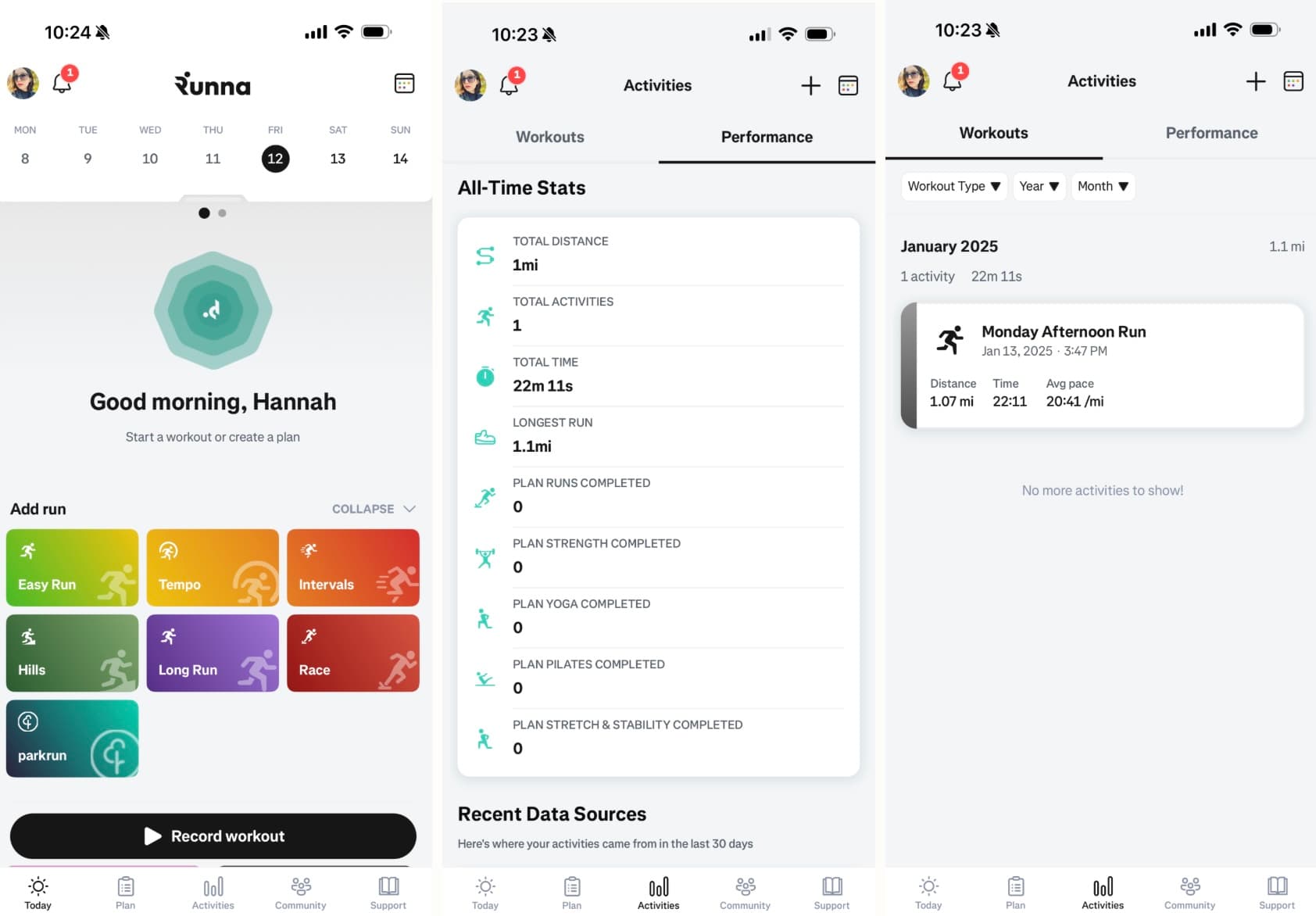 Runna, our pick for the best fitness app for race training