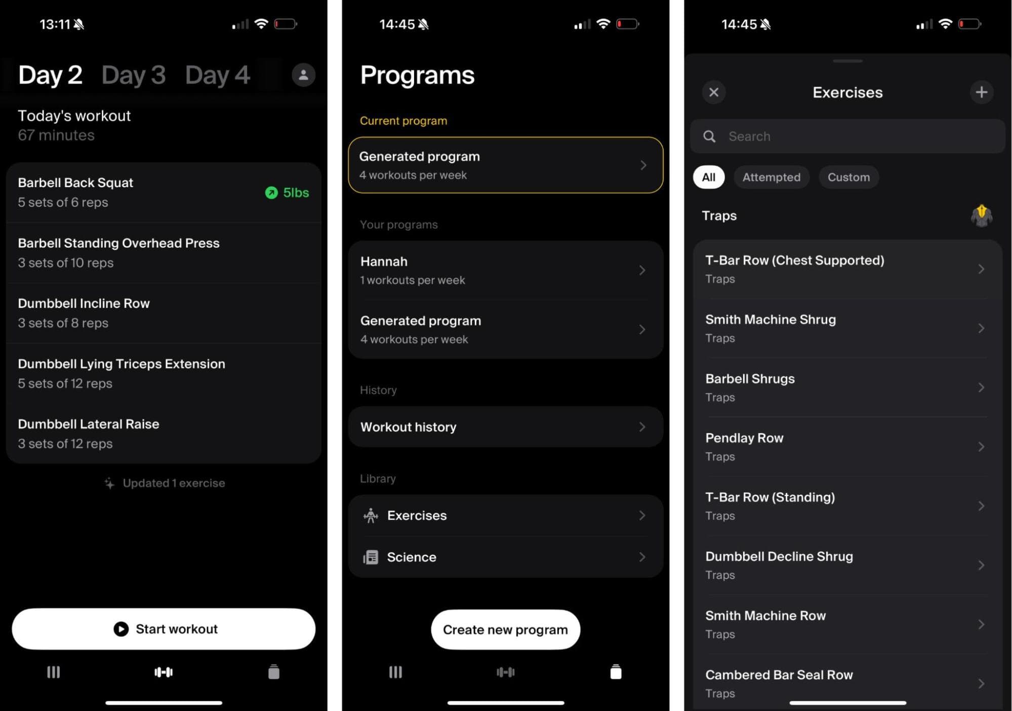 PUSH, our pick for the best fitness app for science-backed gains