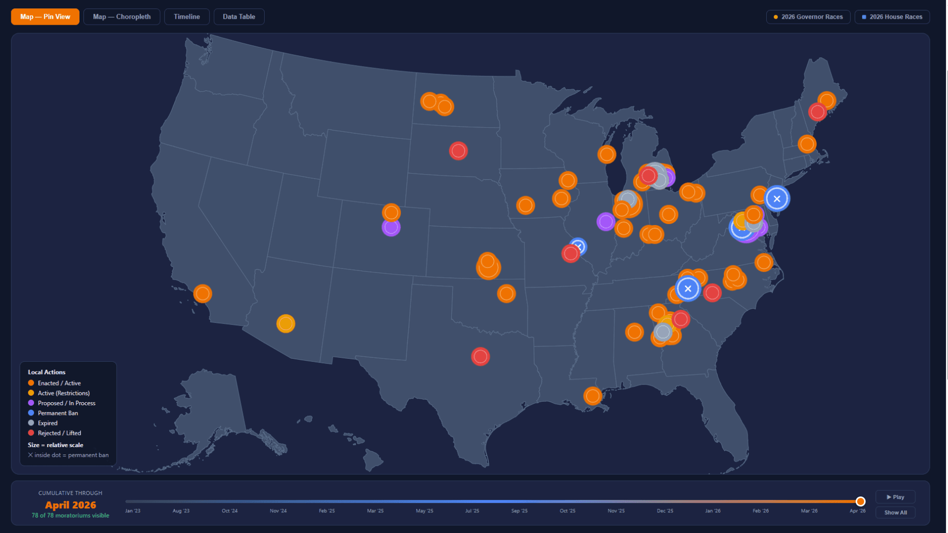Data Center Moratorium Tracker