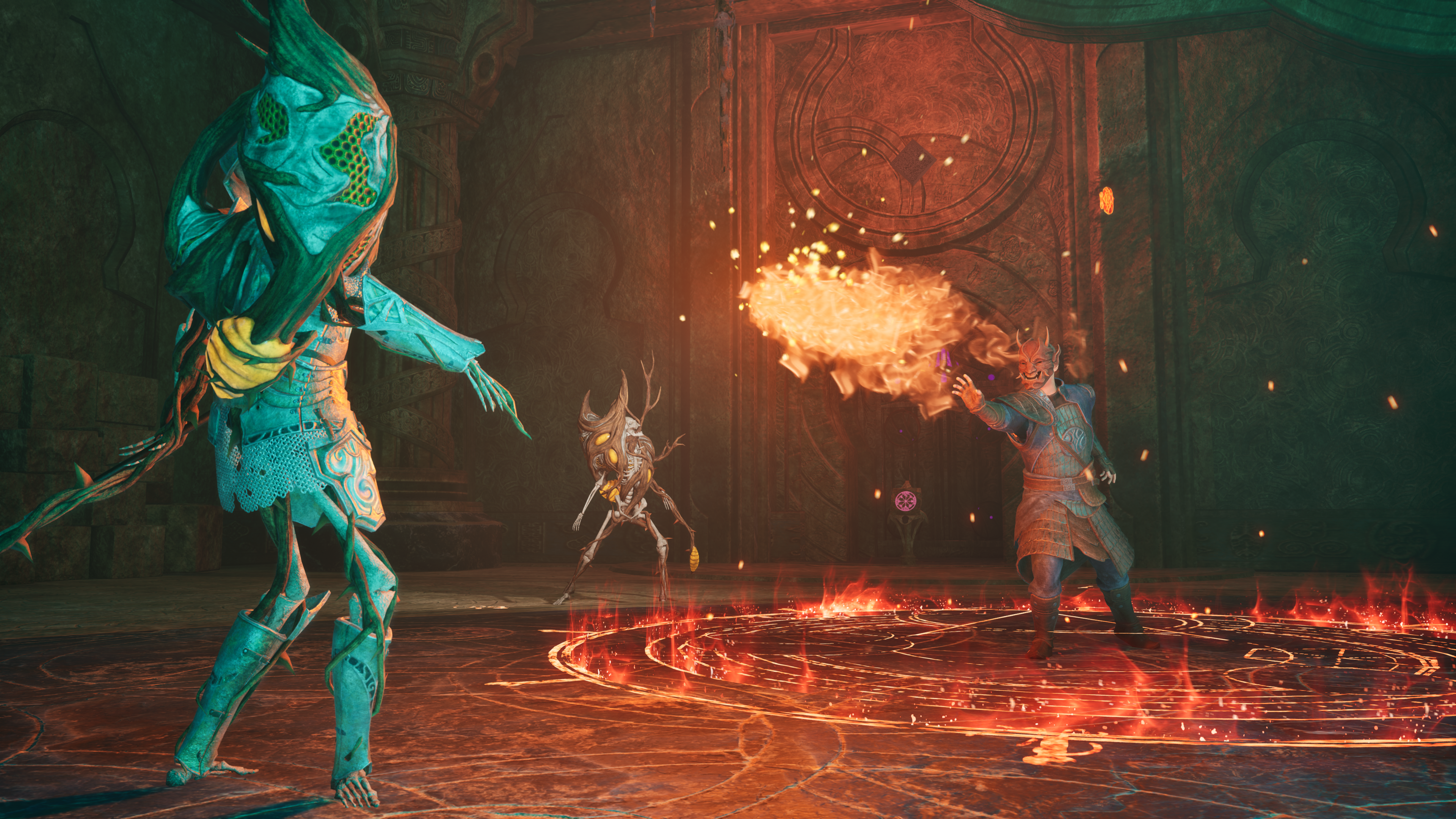 A mage throws a fireball in Outward 2.