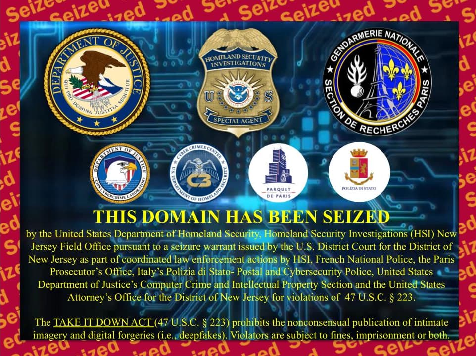 Seizure banner on cfake.com