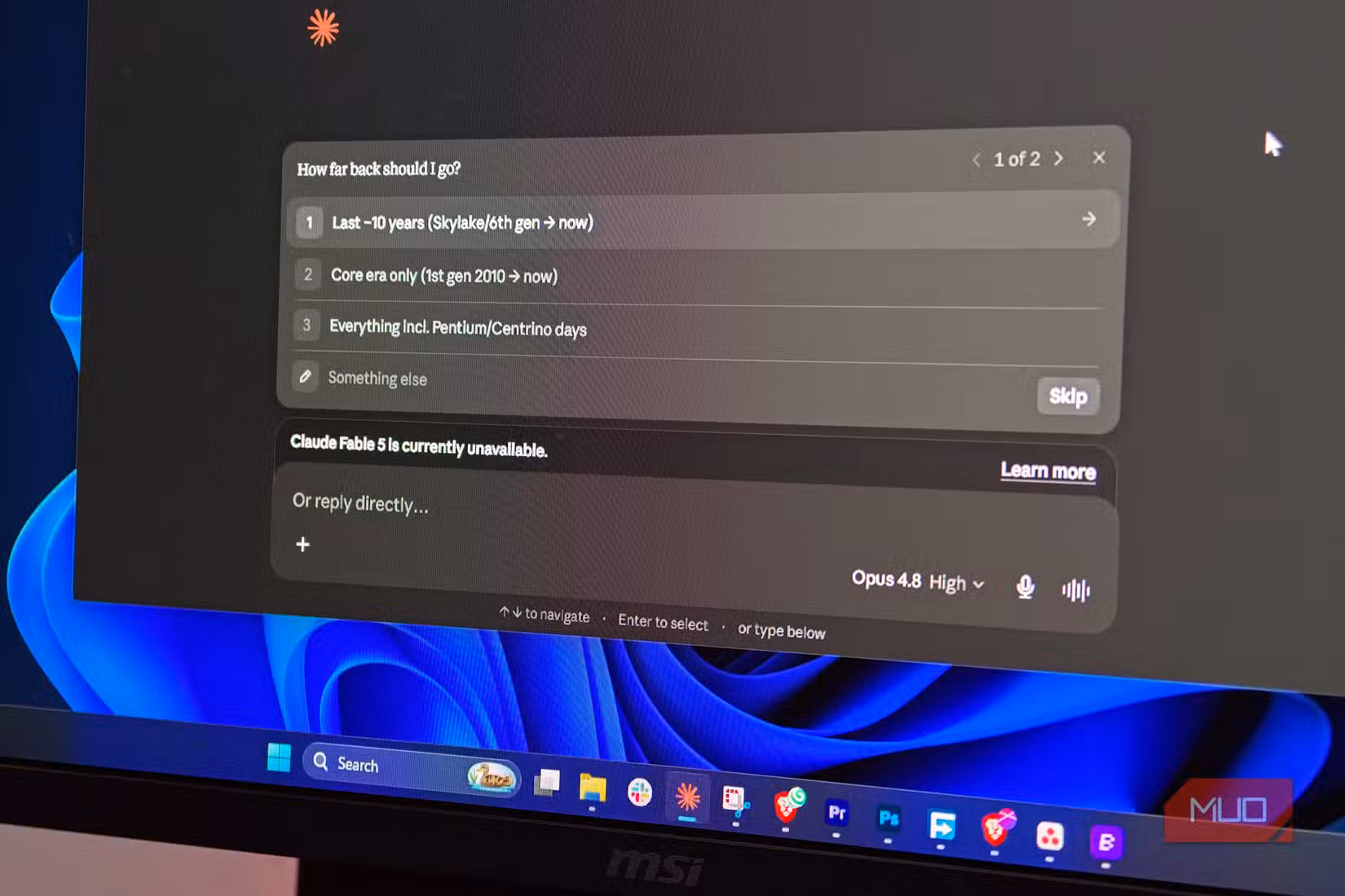 claude asking questions in chat