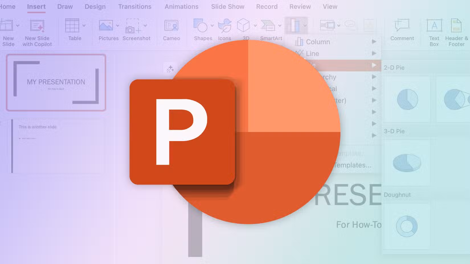 Microsoft PowerPoint logo.