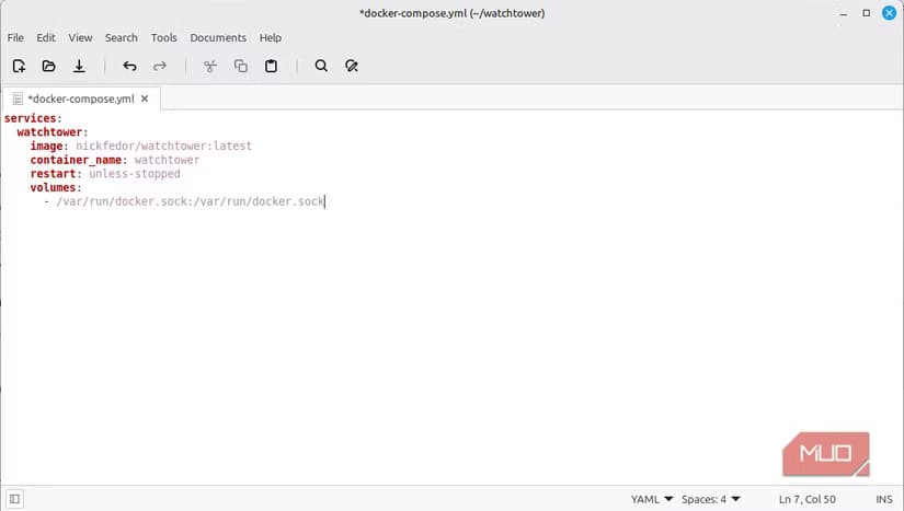 Watchtower docker compose-yml