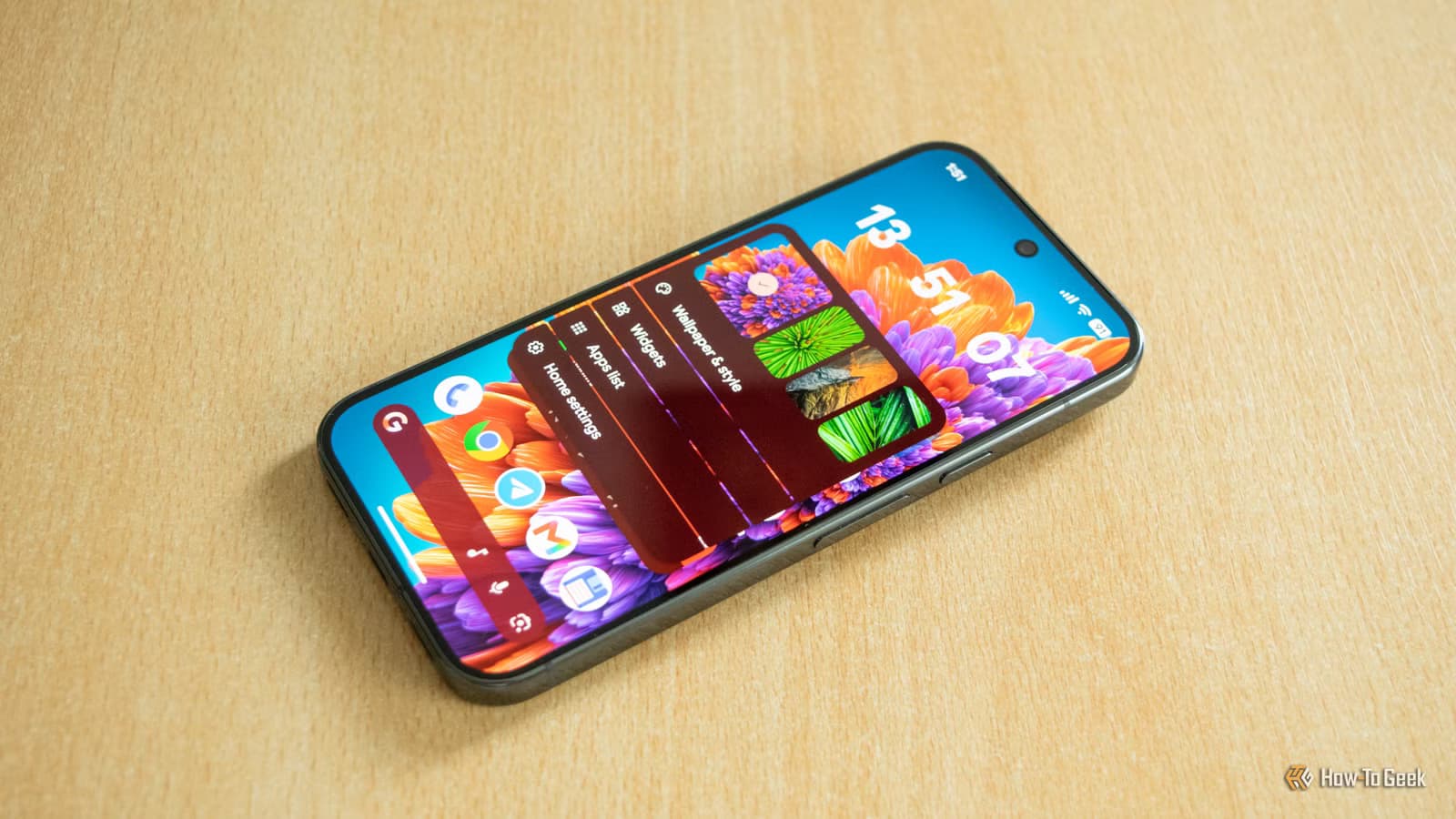 A Google Pixel 10 Pro lying on a table.