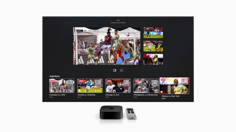 MLS multiview on Apple TV.