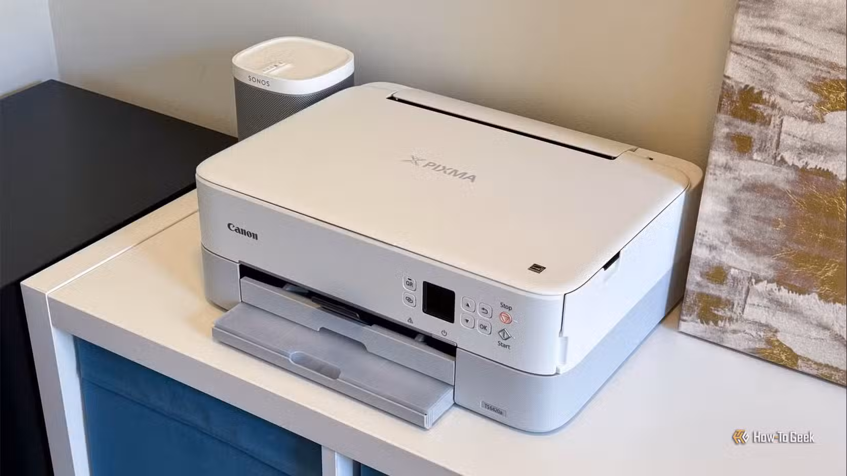 A Canon printer with a scanner.