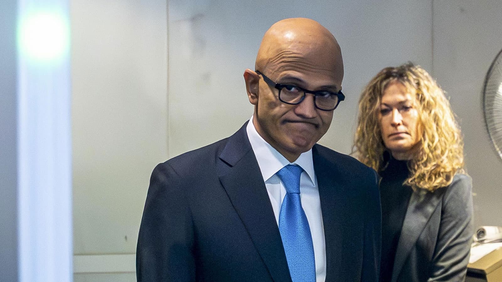 Satya Nadella attending the Elon Musk Sam Altman trial.