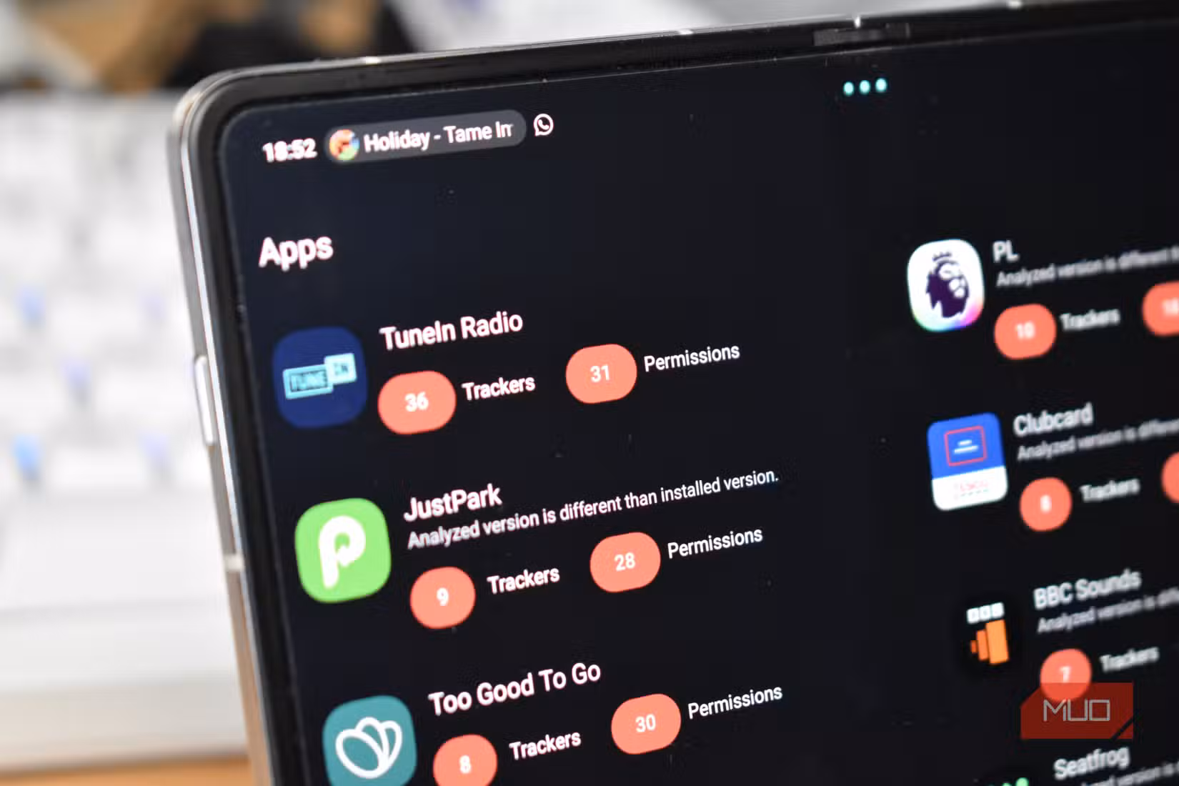 exodus privacy app tunein radio.