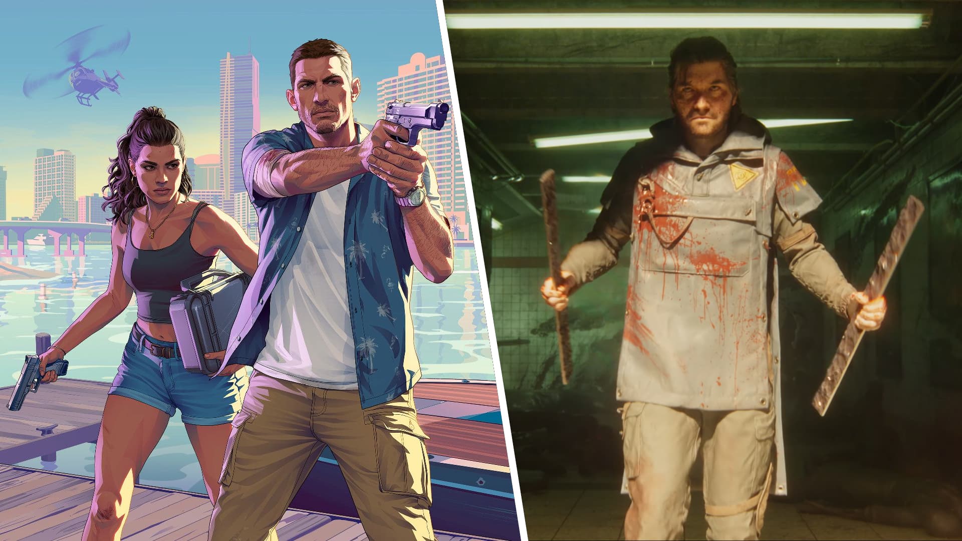 GTA 6 protagonists (left)/Control Resonant protagonist (right)