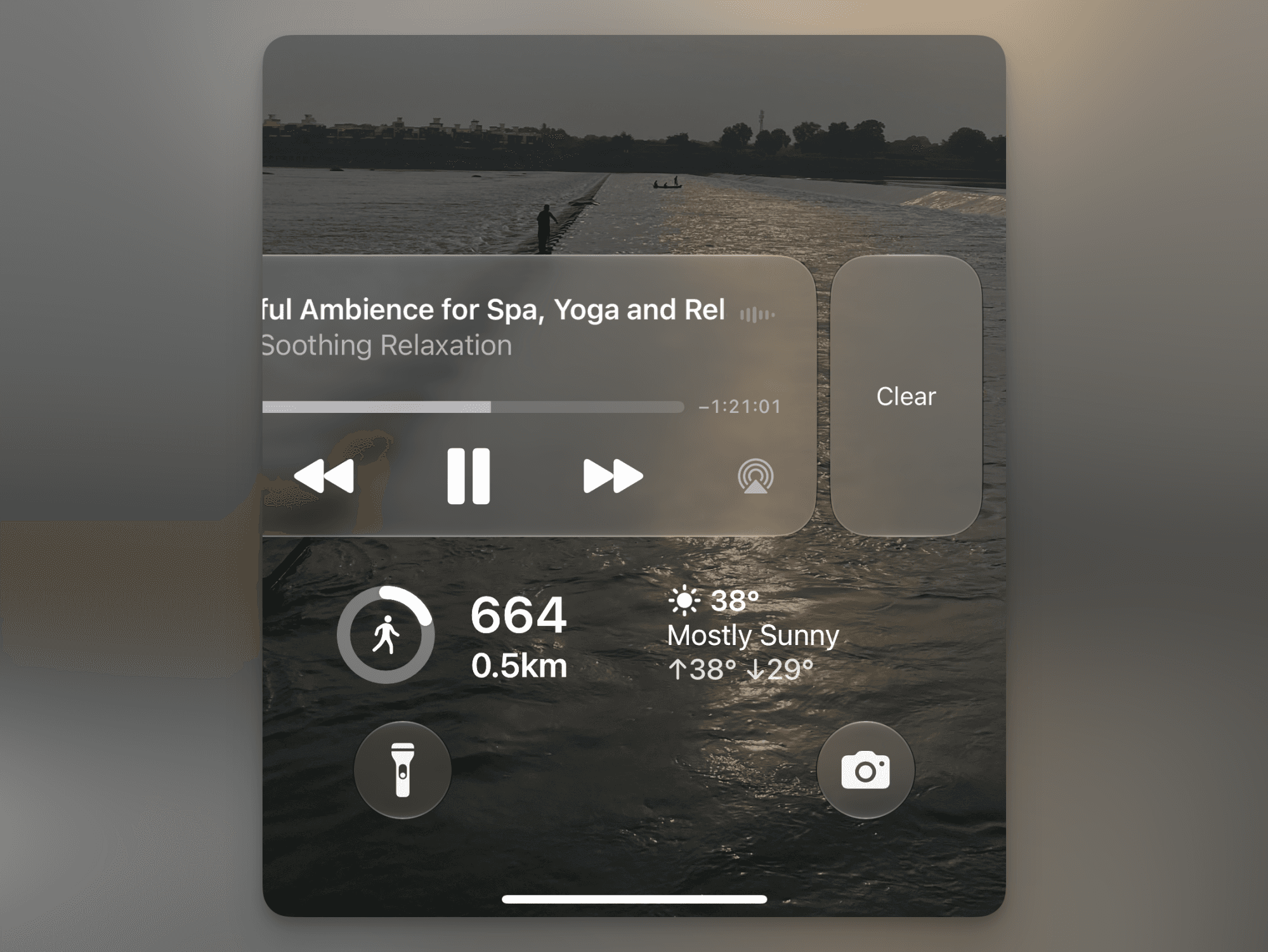 Clear Now Playing widget.