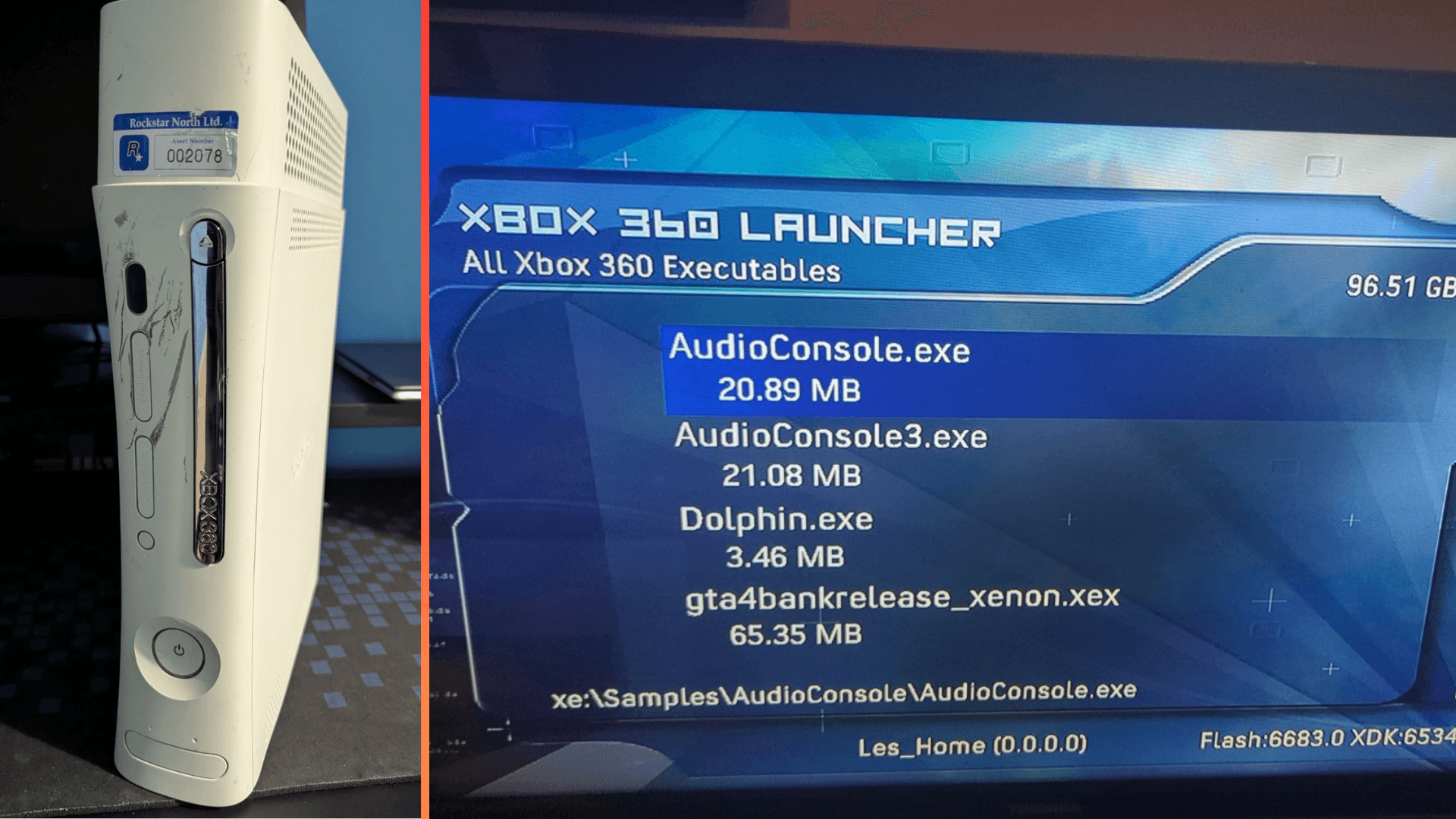Xbox 360 devkit with a GTA IV beta build on it