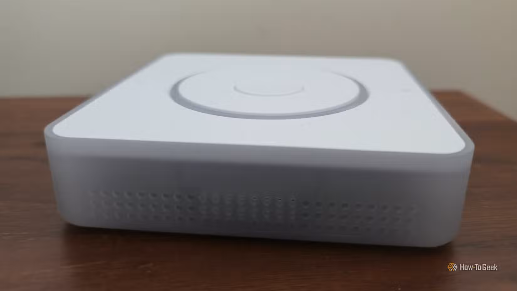 Home Assistant Voice Preview Edition on a shelf