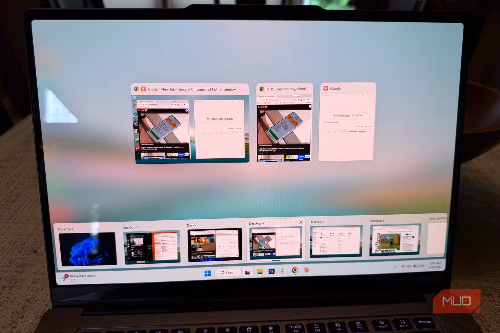 virtual desktops view