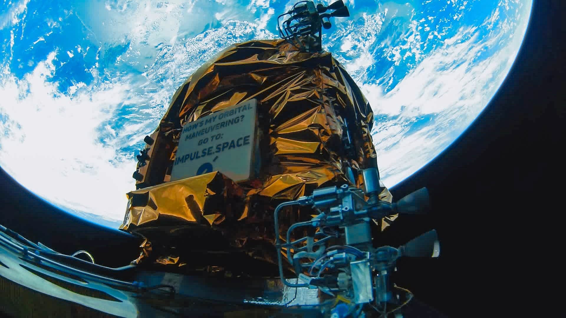 Impulse Space's Mira spacecraft took this selfies during one of its trips to orbit.