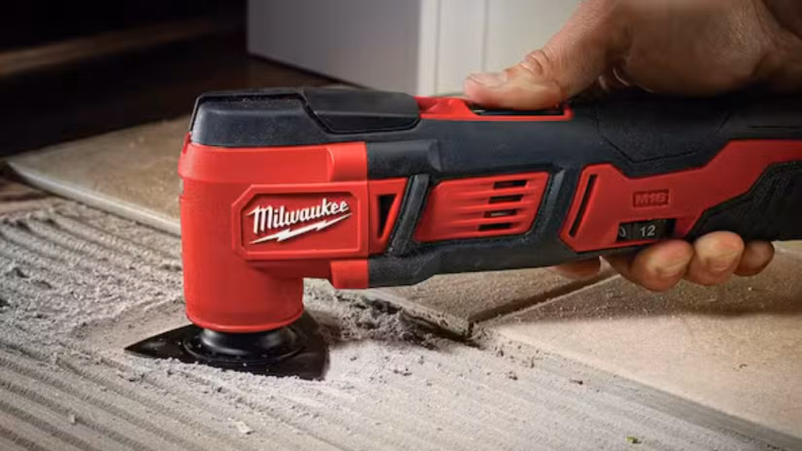 Milwaukee oscillating tool on tile work
