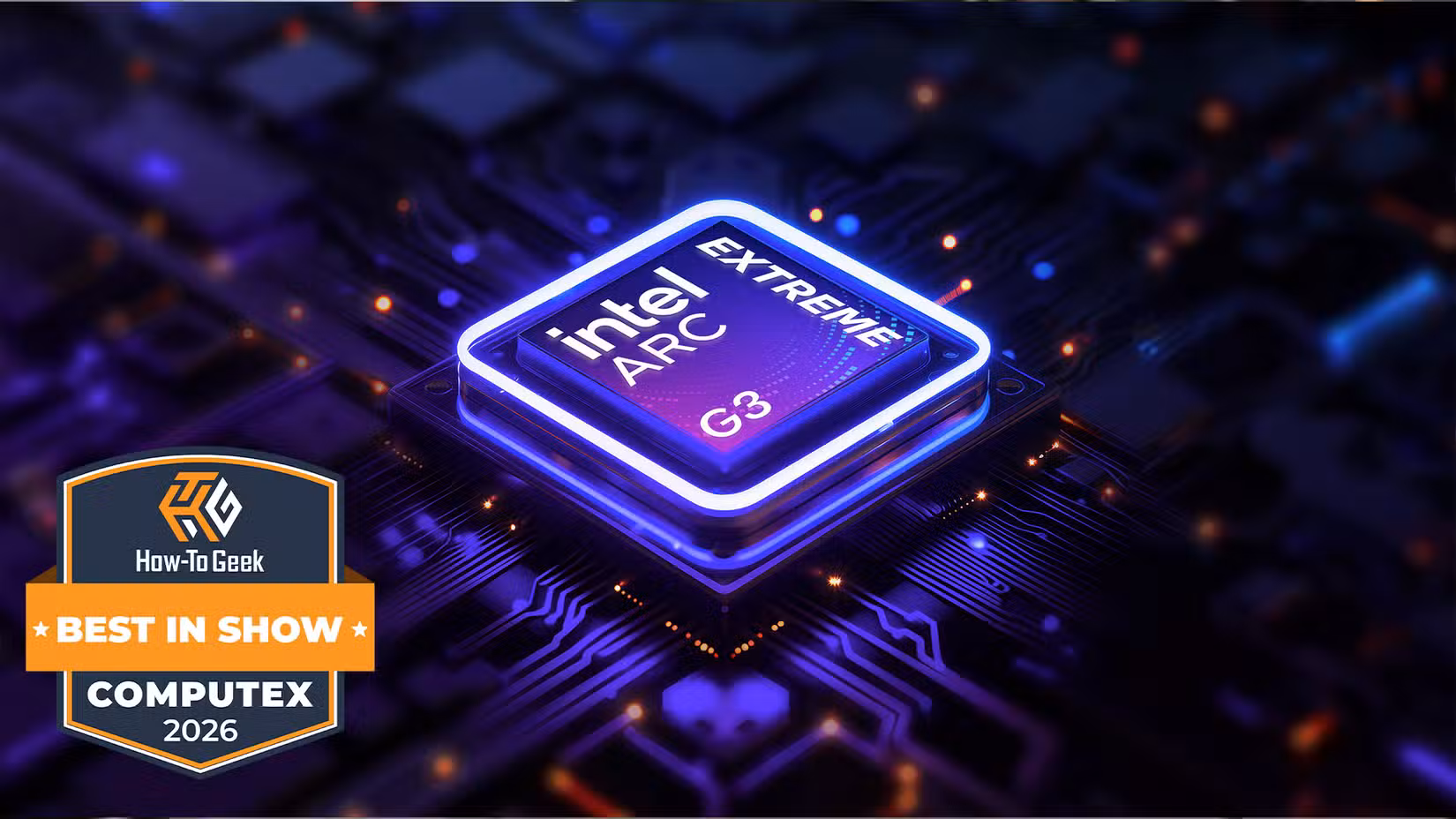 Illustration of the Intel Arc Extreme mobile processer.