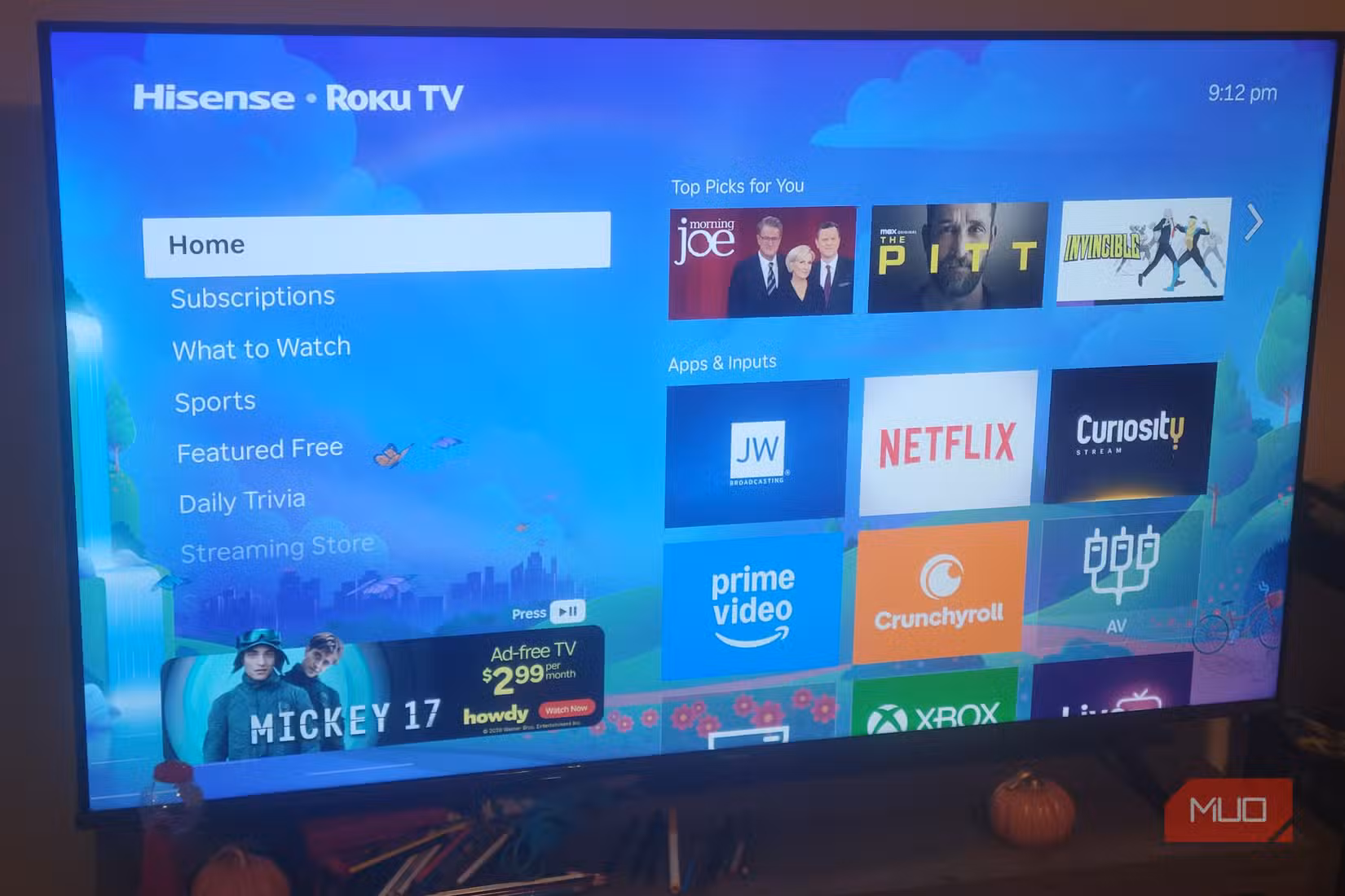 The Roku Home Menu