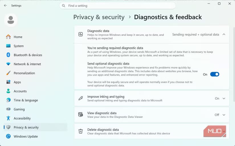 Diagnostics and performance on WIndows