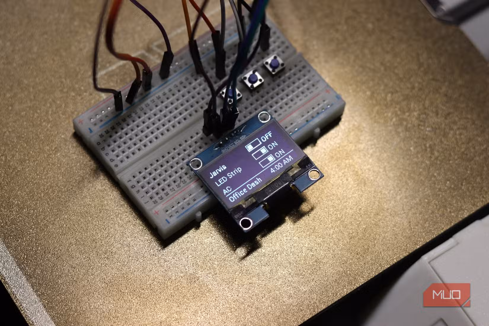 ESP32 Smart Home Dashboard on 3D printer plate