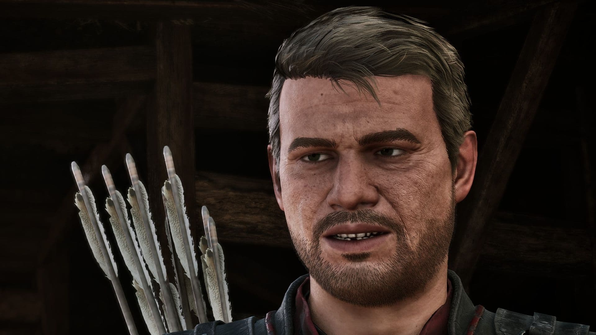 Fingers, a thievery instructor at the Old Camp, with a quiver of arrows