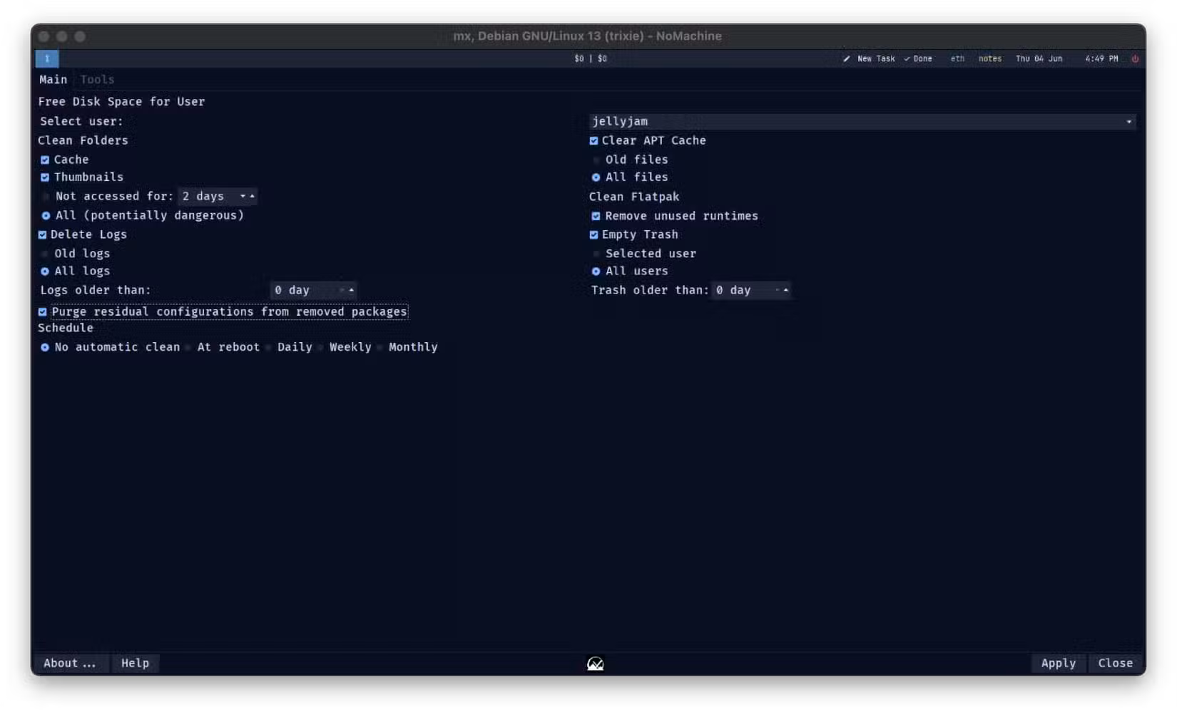 MX Cleanup tool.