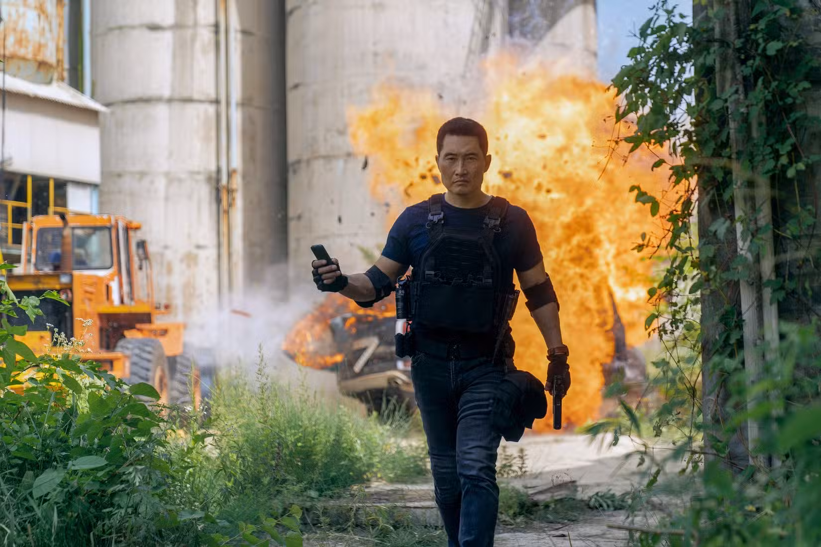 Daniel Dae Kim holds an explosive remote in Butterfly.