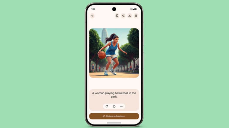 The Pixel Studio app shows an image of a cartoon person playing basketball.