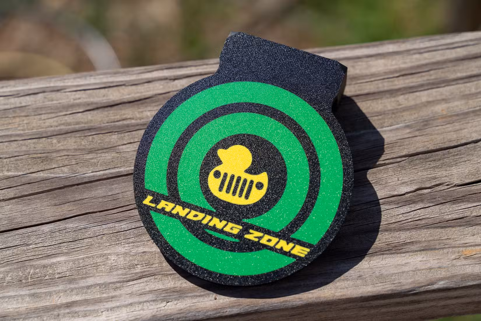 A 3D printed duck landing zone for a Jeep.