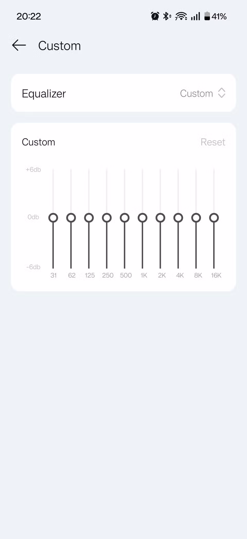 The equalizer setting on a OnePlus 15.