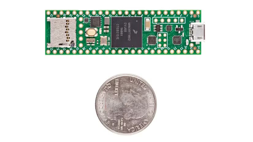Teensy 4.1 single-board computer.