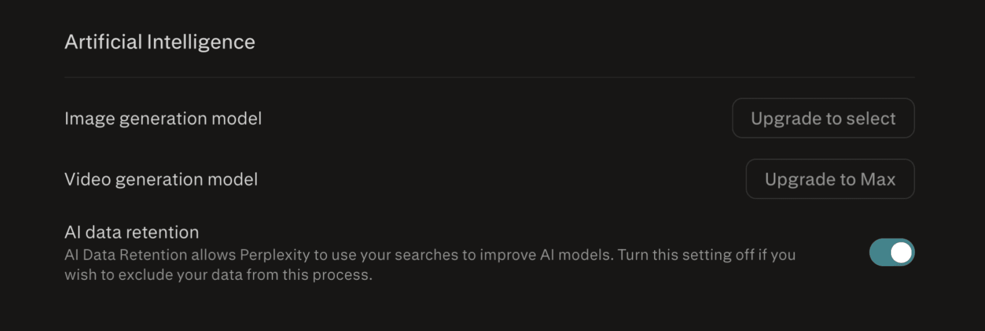 Disable AI training on your data.