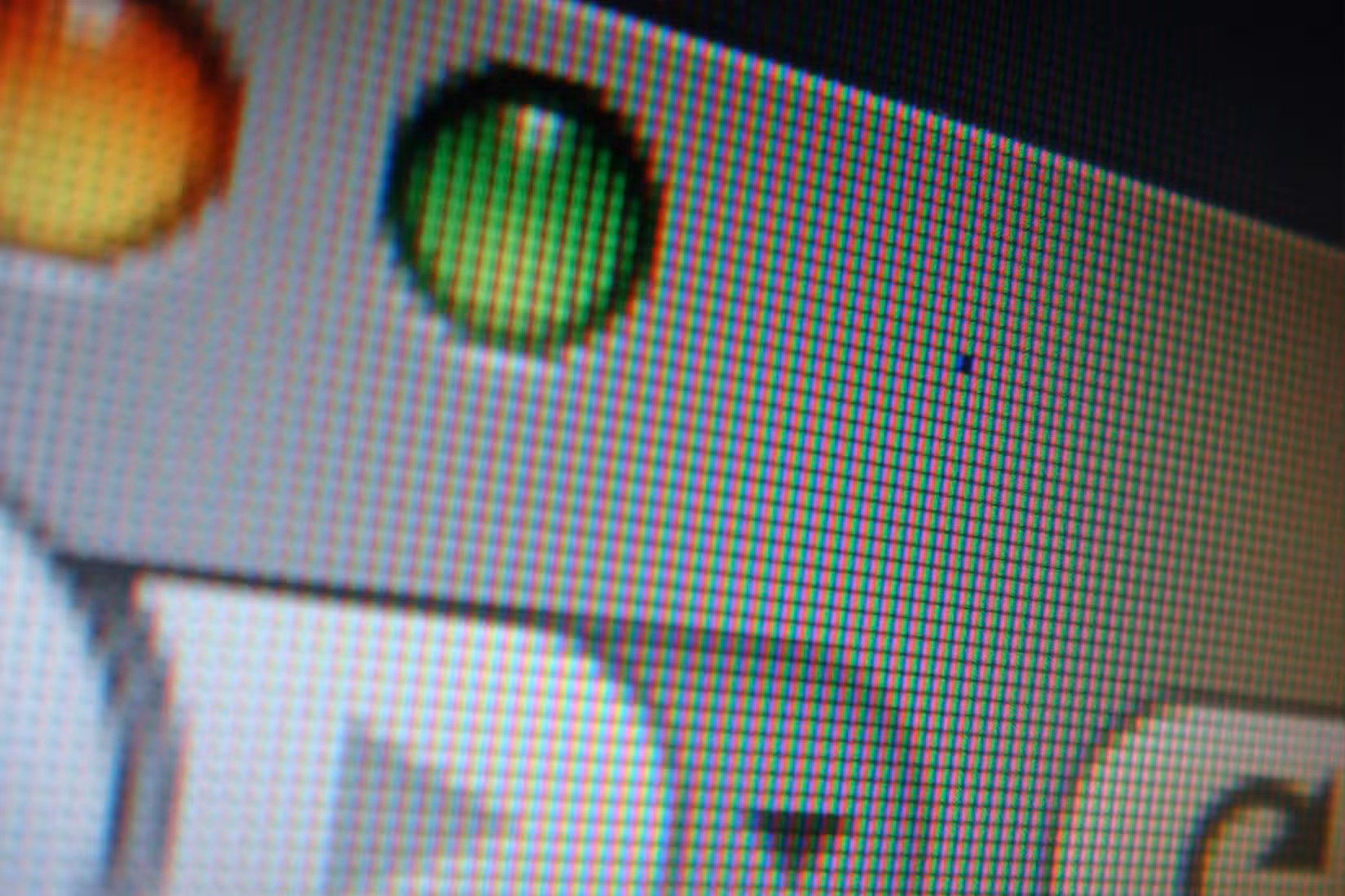A stuck pixel on a screen