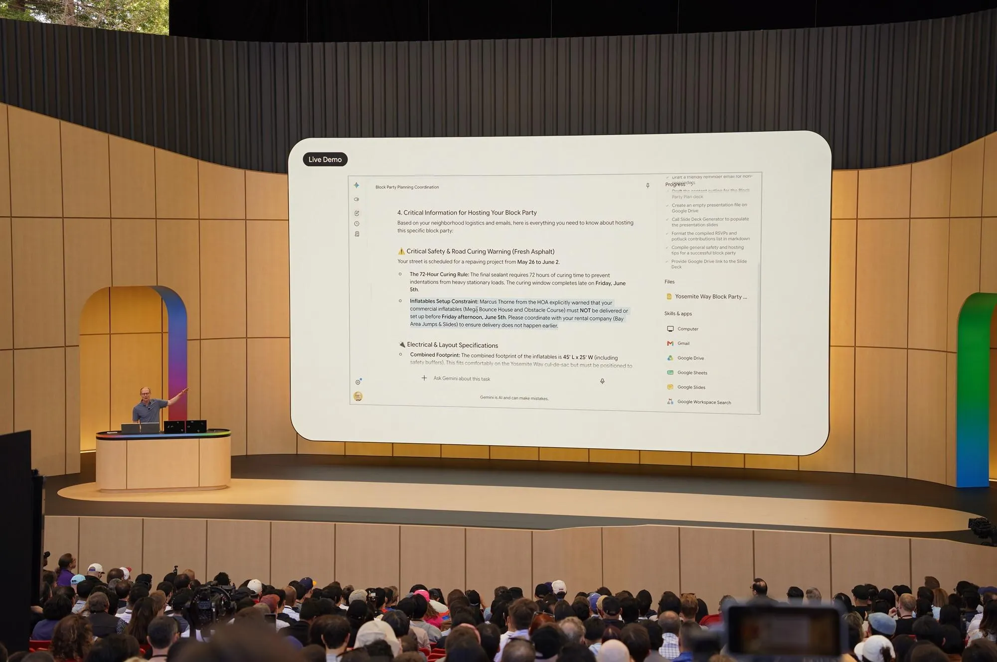 Google’s Josh Woodward showing off Gemini Spark.