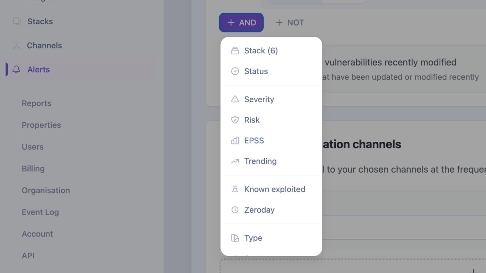  Use filters to reduce the noise, so you receive relevant vulnerabilities.