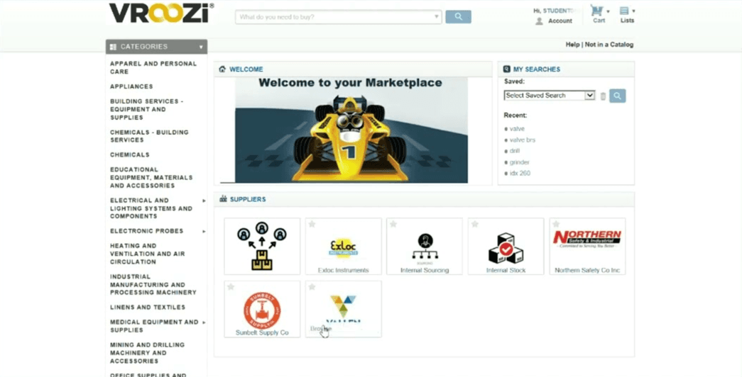 Vroozi, our pick for the best procurement software for mobile-first e-procurement.