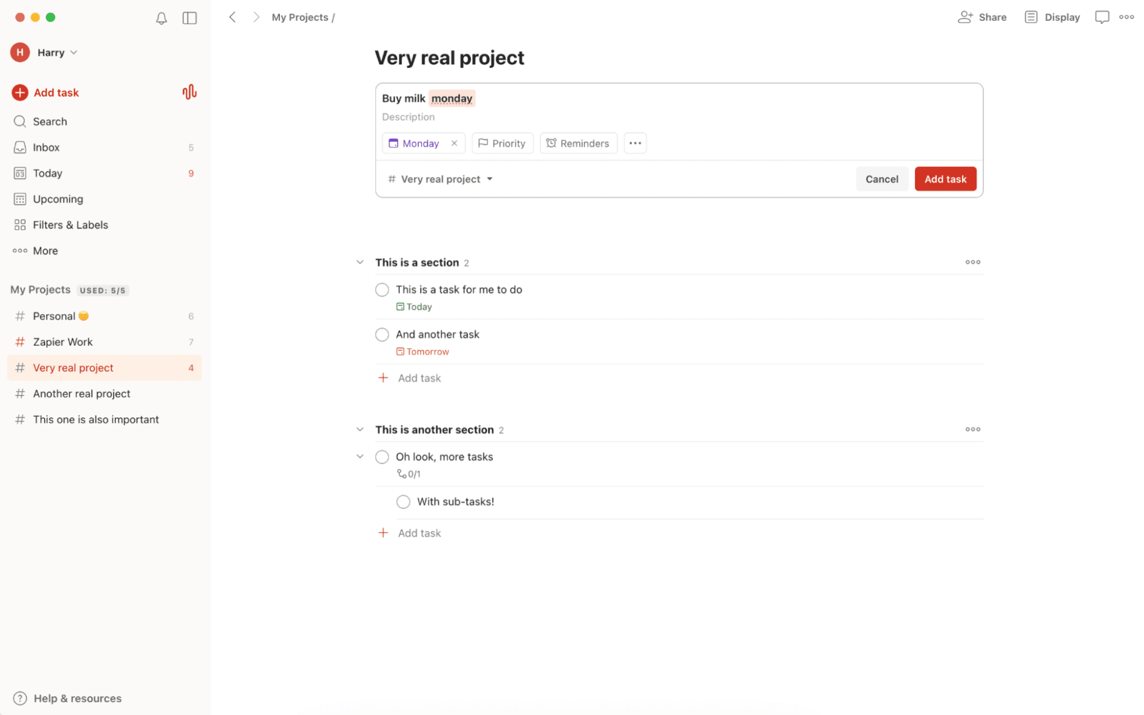 Todoist, our pick for the best task management software for personal task management.